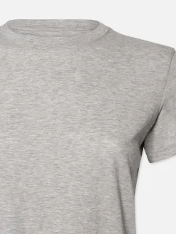 Women FRAME Baby Tee in Heather Grey