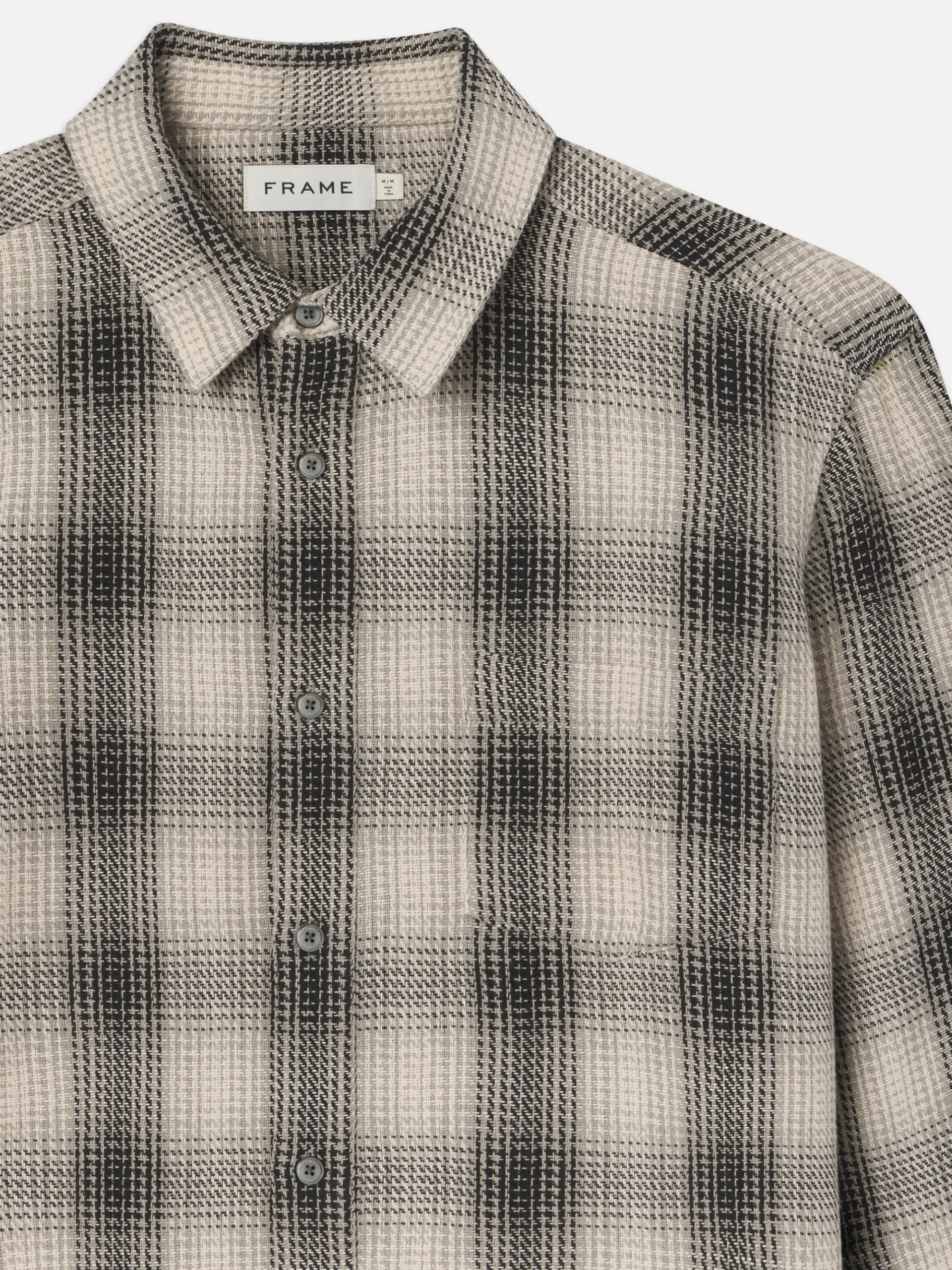 FRAME Baja Plaid Shirt in Dark Navy