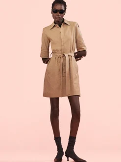 Women FRAME Belted Trench Dress in