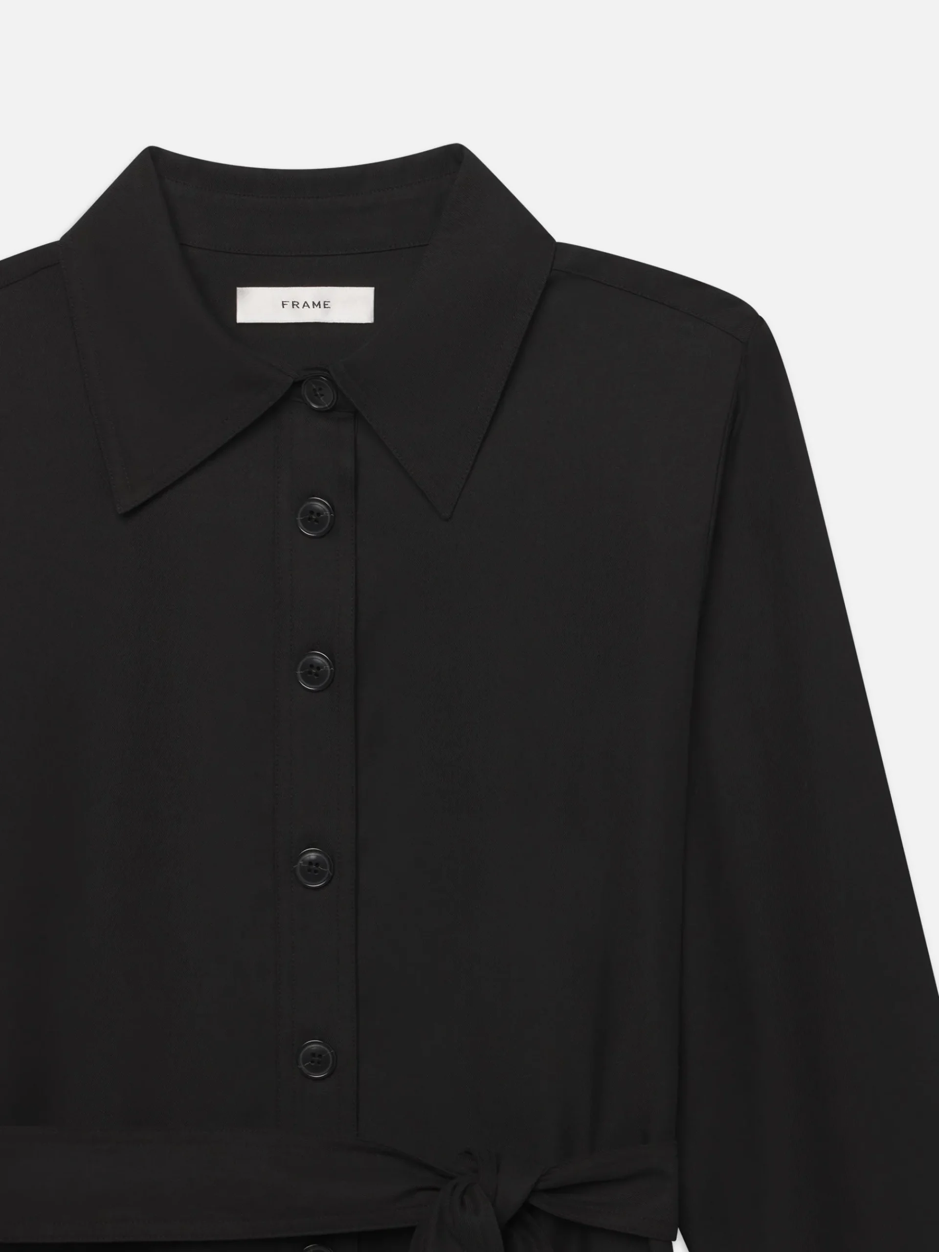 Women FRAME Belted Trench Long Sleeve Dress in