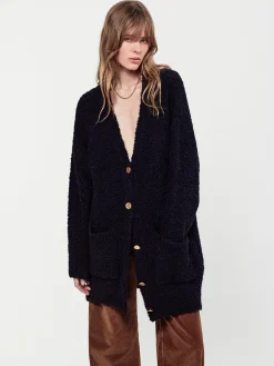 Women FRAME Boyfriend Boucle Cardi in