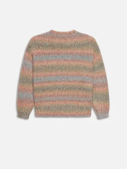 FRAME Brushed Tweed Sweater in Soft Lavender Multi