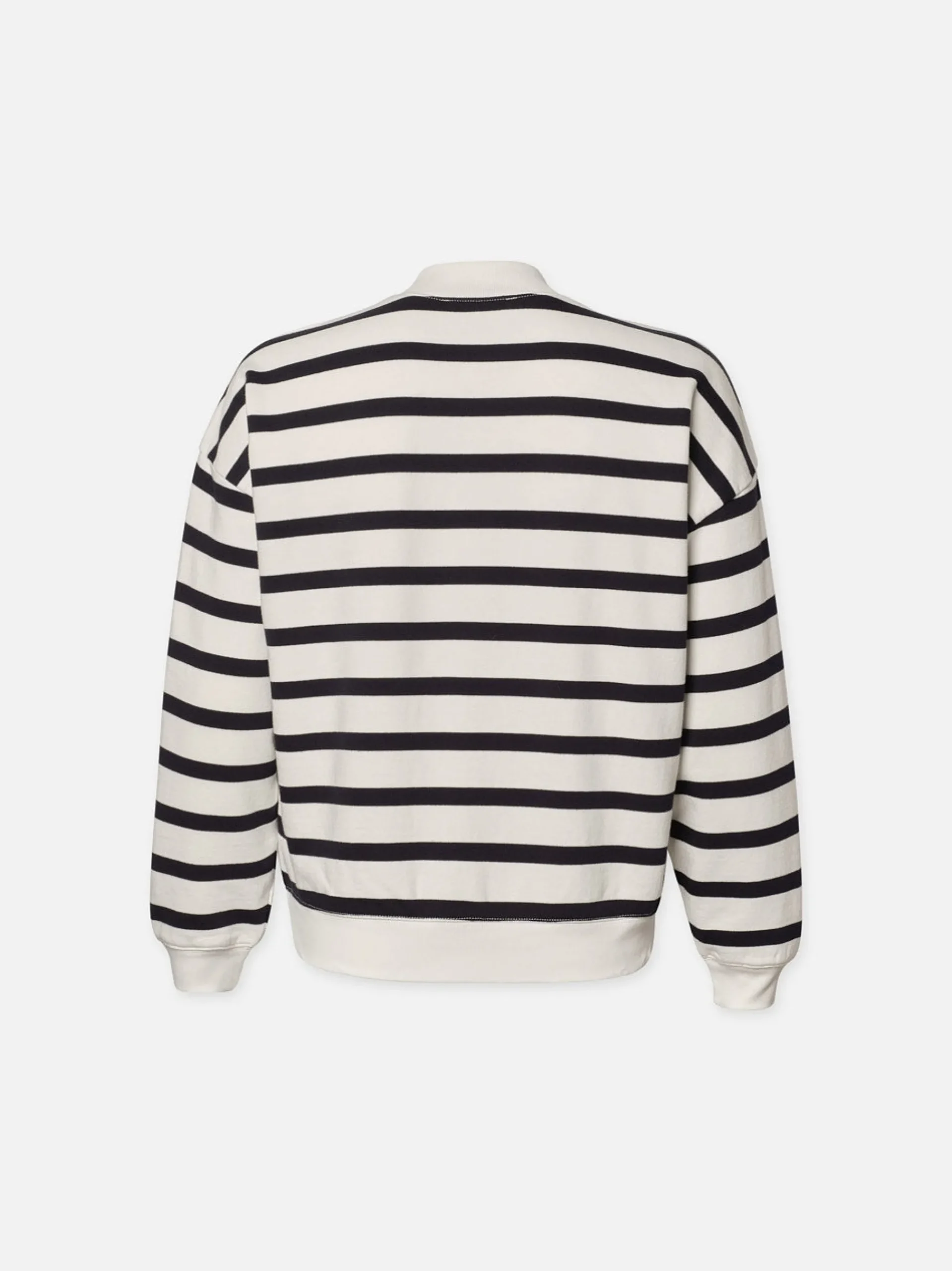 Women FRAME Button Detail Sweatshirt in Navy Multi