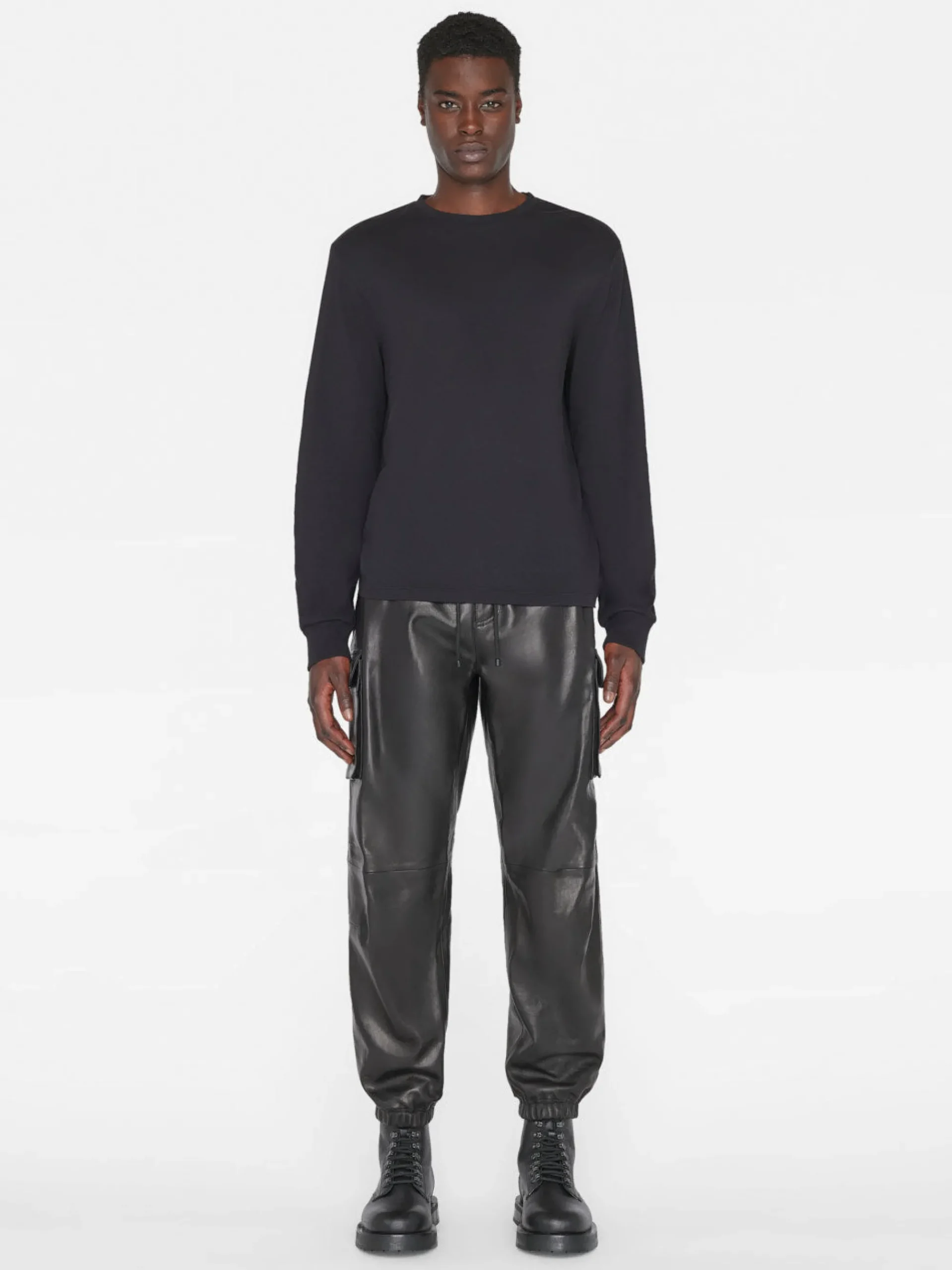 FRAME Cargo Leather Pant in
