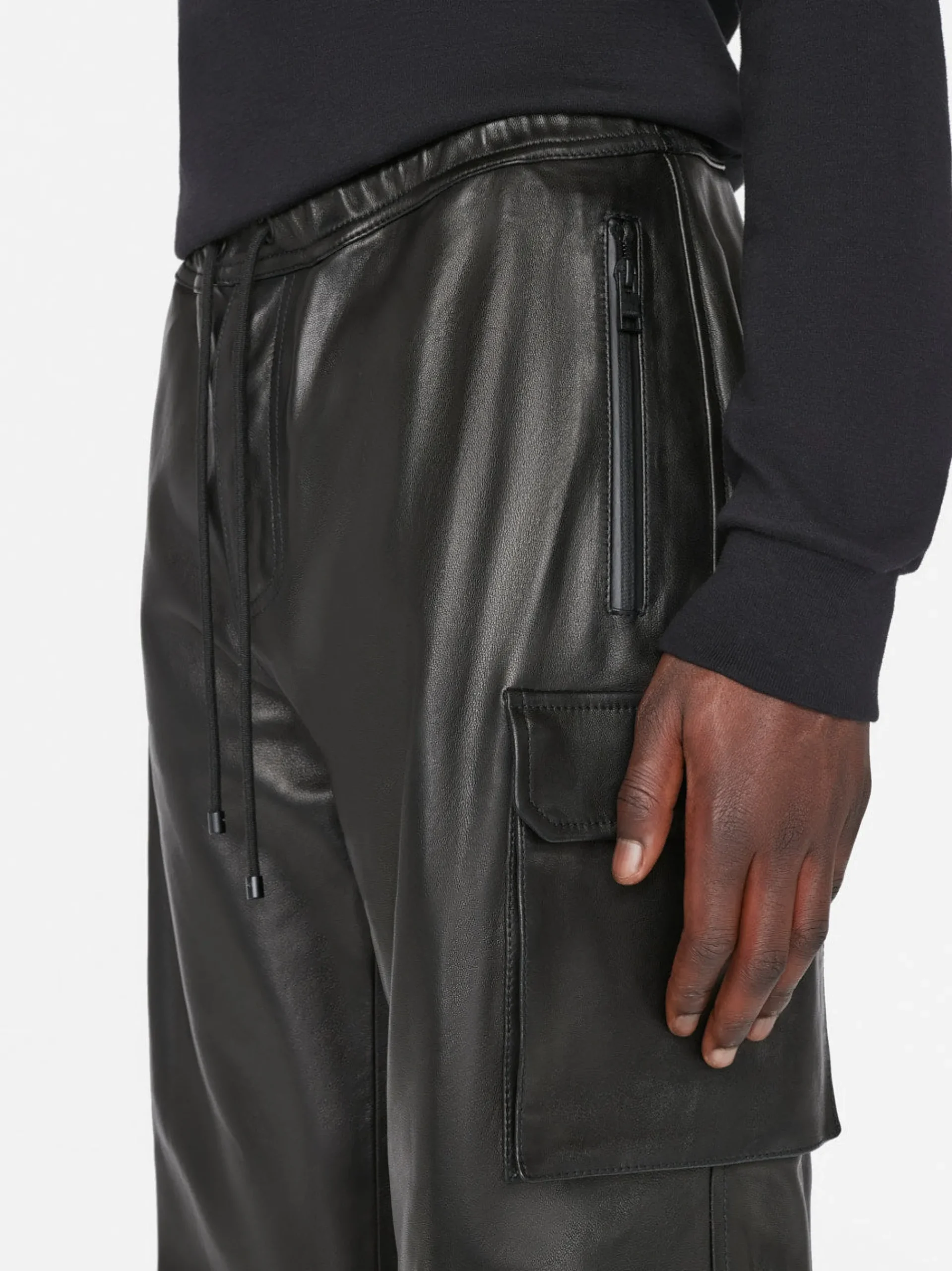 FRAME Cargo Leather Pant in