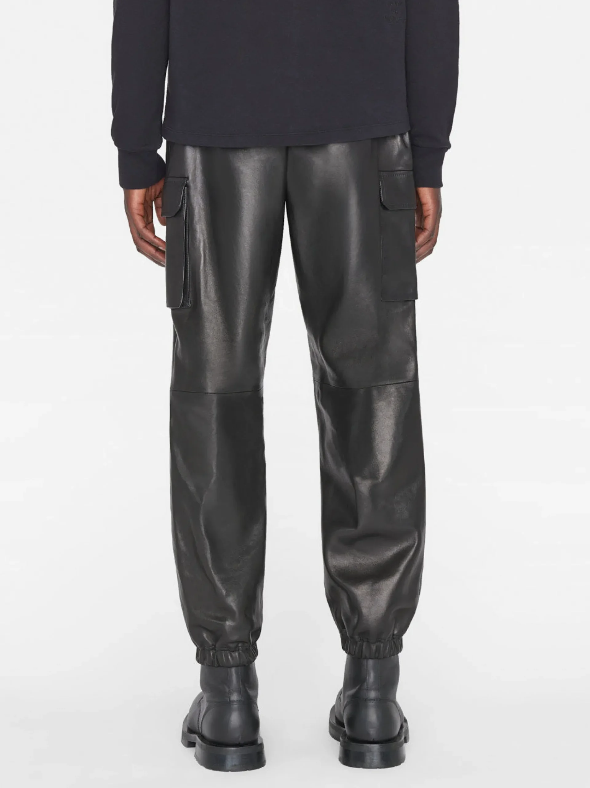 FRAME Cargo Leather Pant in
