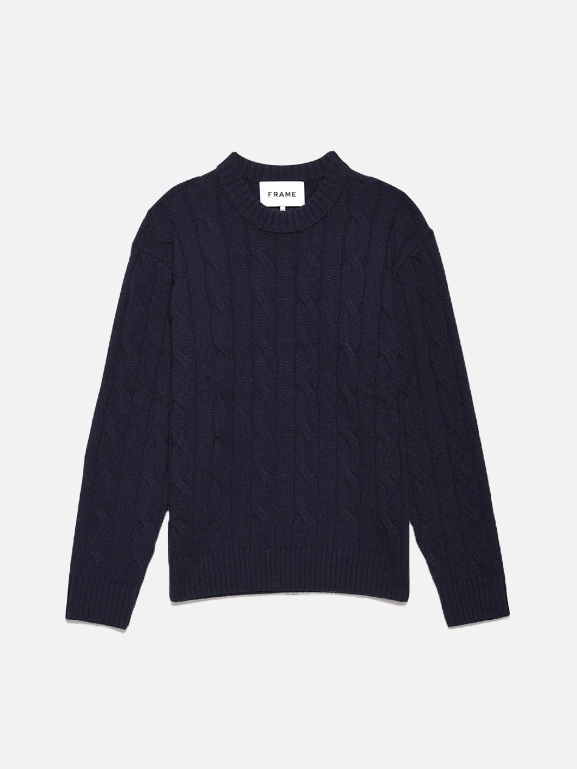 FRAME Cashmere Cable Crewneck in