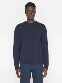 FRAME Cashmere Cable Crewneck in