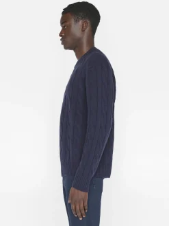 FRAME Cashmere Cable Crewneck in