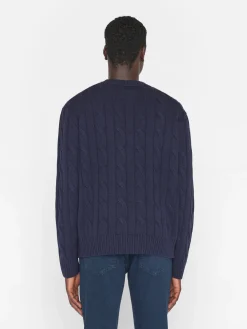 FRAME Cashmere Cable Crewneck in