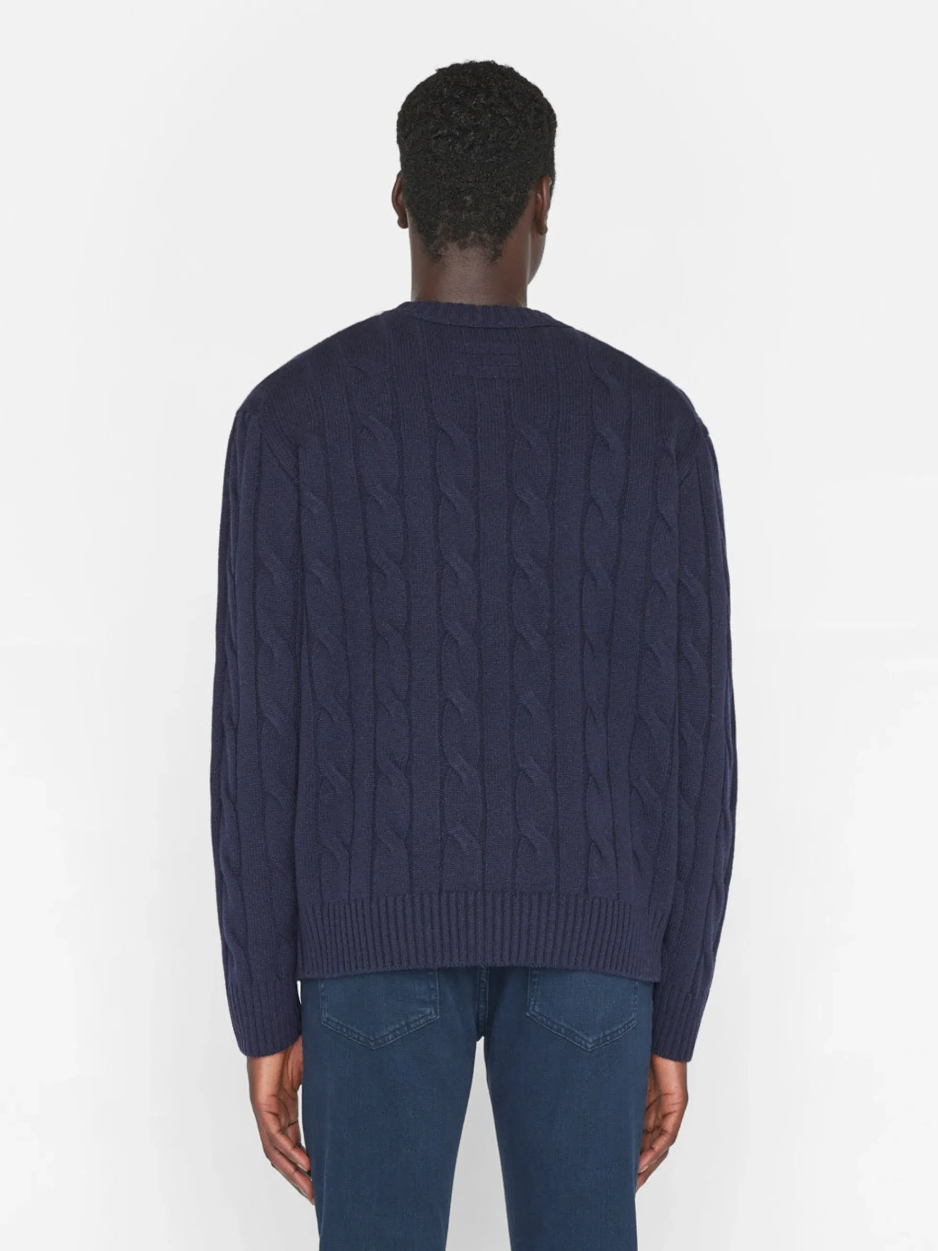 FRAME Cashmere Cable Crewneck in