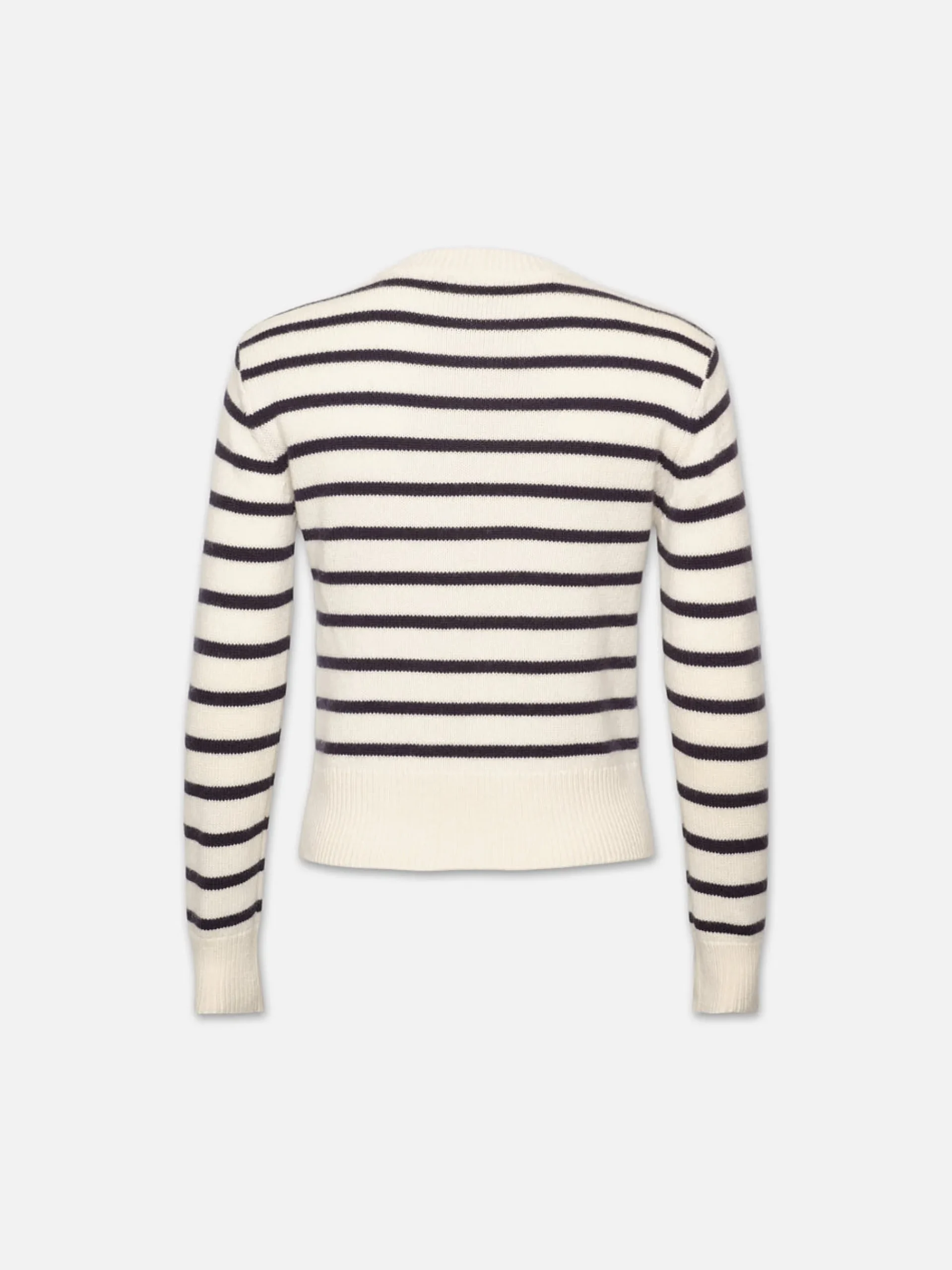 Women FRAME Cashmere Clean Crew in Navy Multi