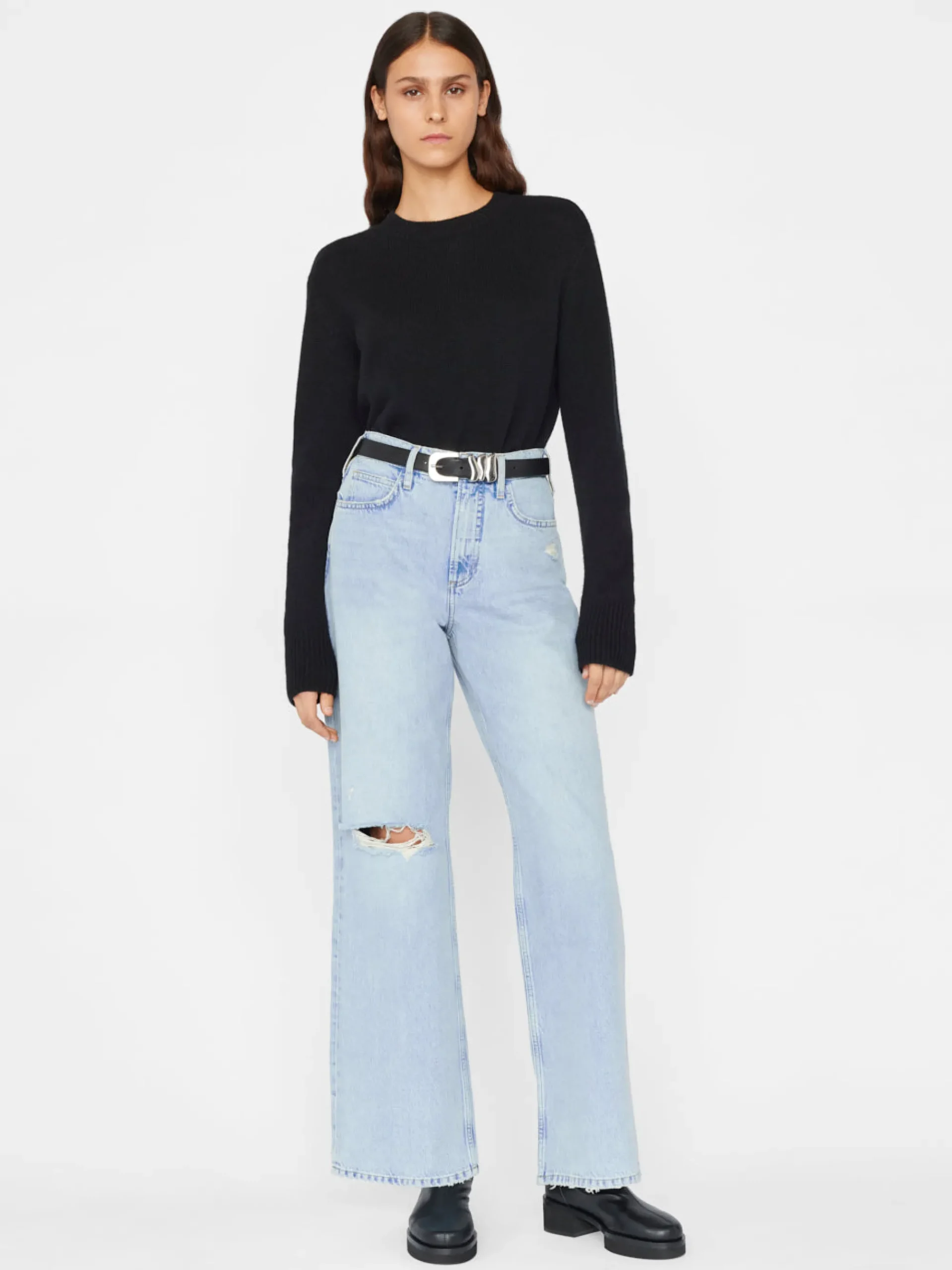 Women FRAME Cashmere Clean Crew in