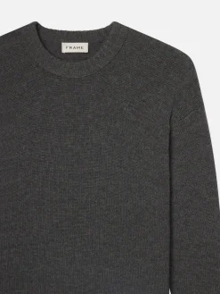 FRAME Cashmere Crewneck Sweater in Dark Grey
