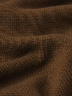 FRAME Cashmere Crewneck Sweater in Dark Camel