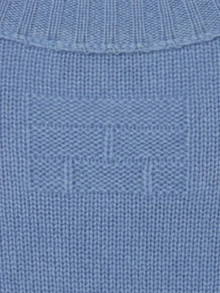 FRAME Cashmere Crewneck Sweater in Soft Blue