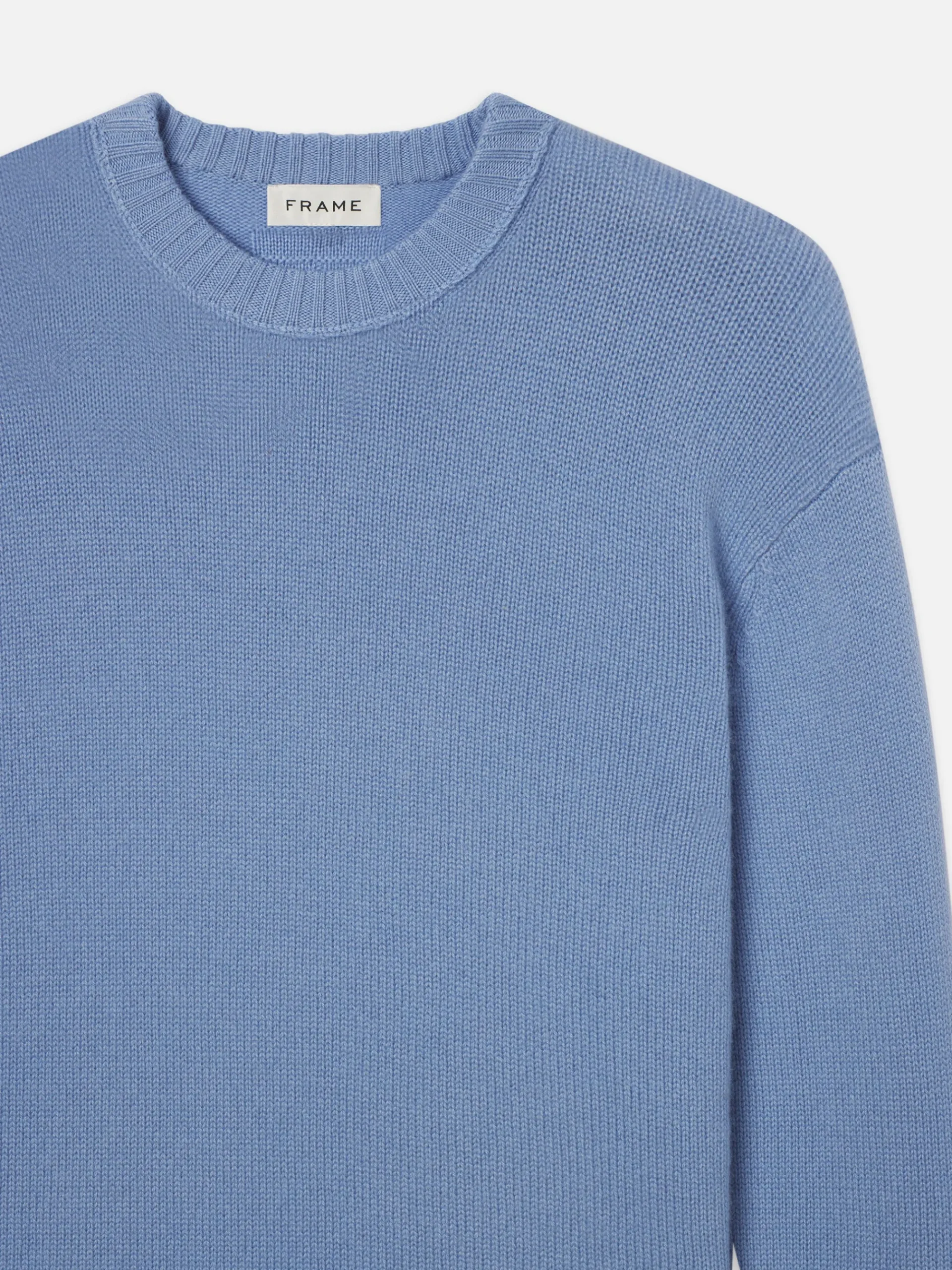 FRAME Cashmere Crewneck Sweater in Soft Blue