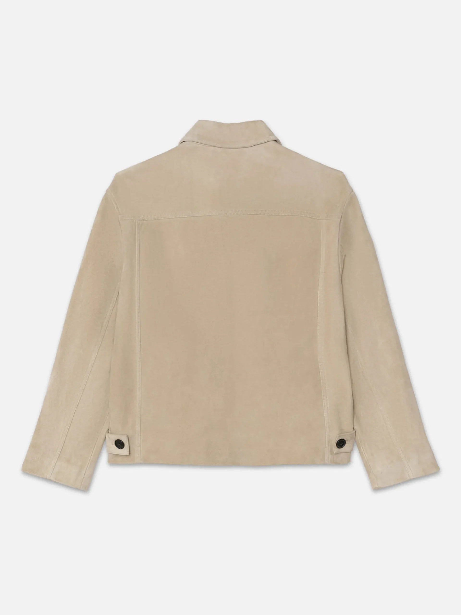 FRAME Clean Suede Jacket in Smoke Beige