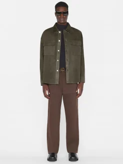 FRAME Clean Suede Shirt in