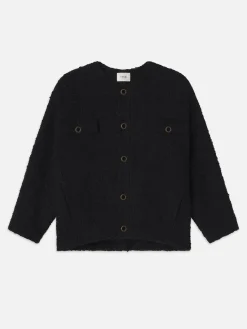 Women FRAME Cocoon Short Coat in Black Multi