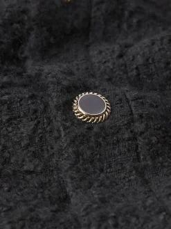 Women FRAME Cocoon Short Coat in Black Multi