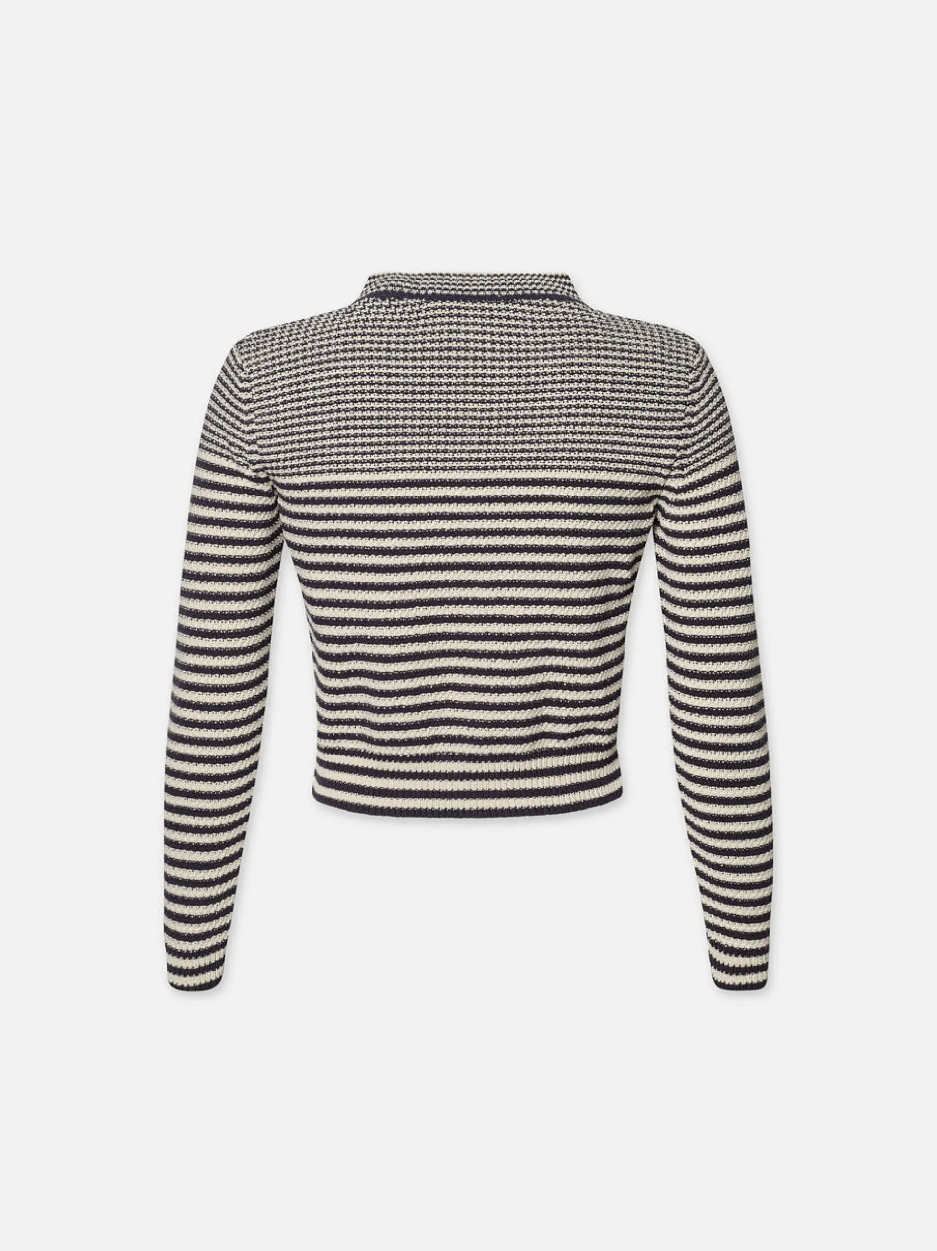 Women FRAME Compact Stripe Cardi in Navy Multi