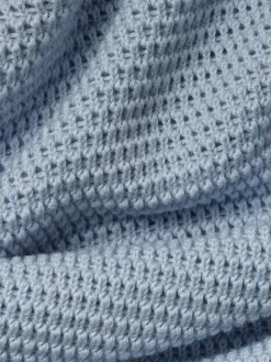 FRAME Cotton Blend Sweater in Light Blue