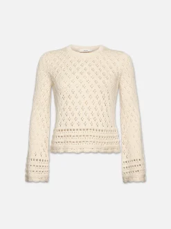 Women FRAME Crochet Knit Top in