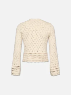 Women FRAME Crochet Knit Top in