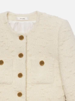 Women FRAME Cropped Button Front Jacket in