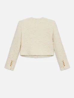 Women FRAME Cropped Button Front Jacket in