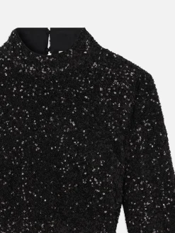 Women FRAME Cropped Sequin Top in