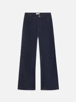 Women FRAME Darted Wide Leg Jean in