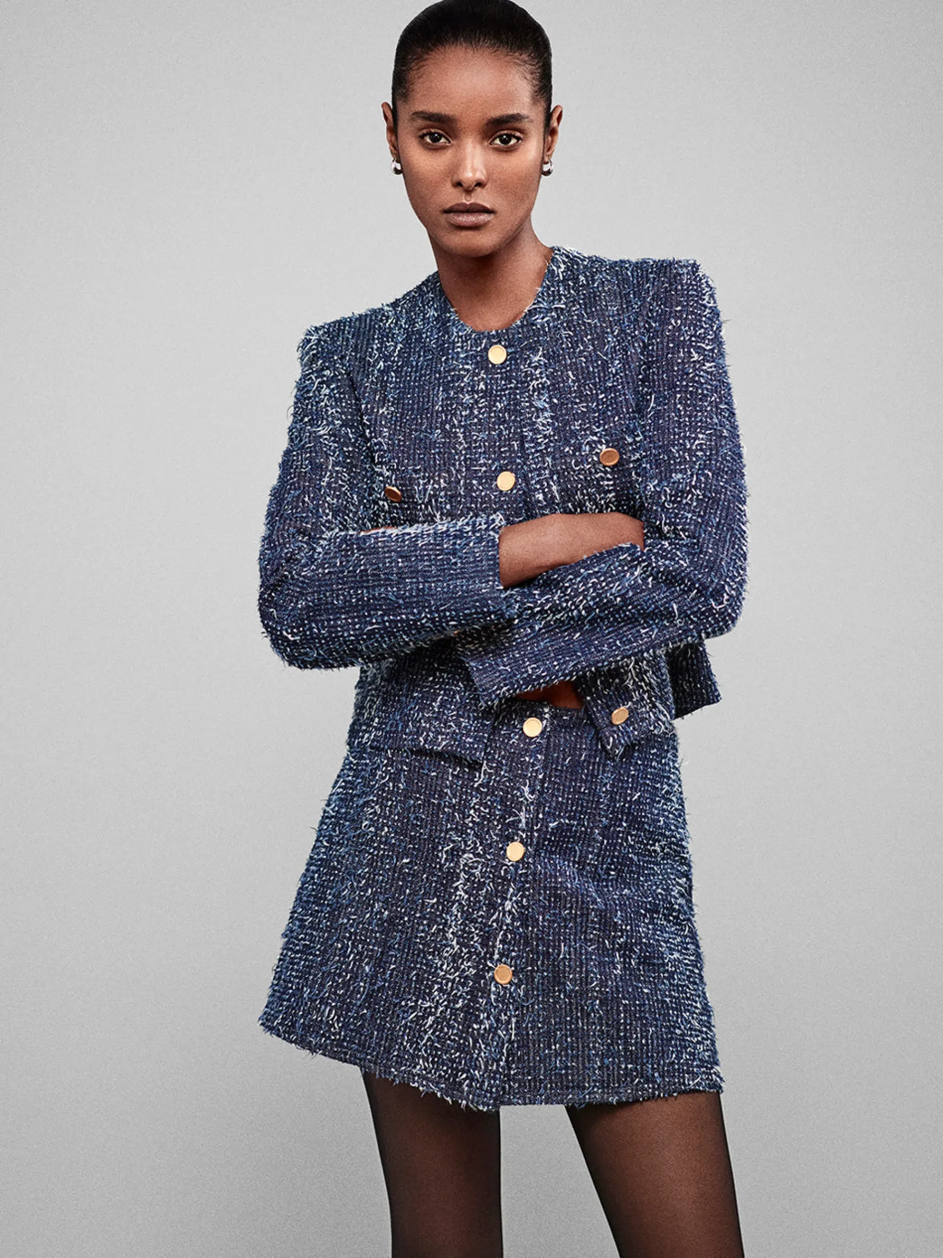 Women FRAME Denim Boucle Jacket in