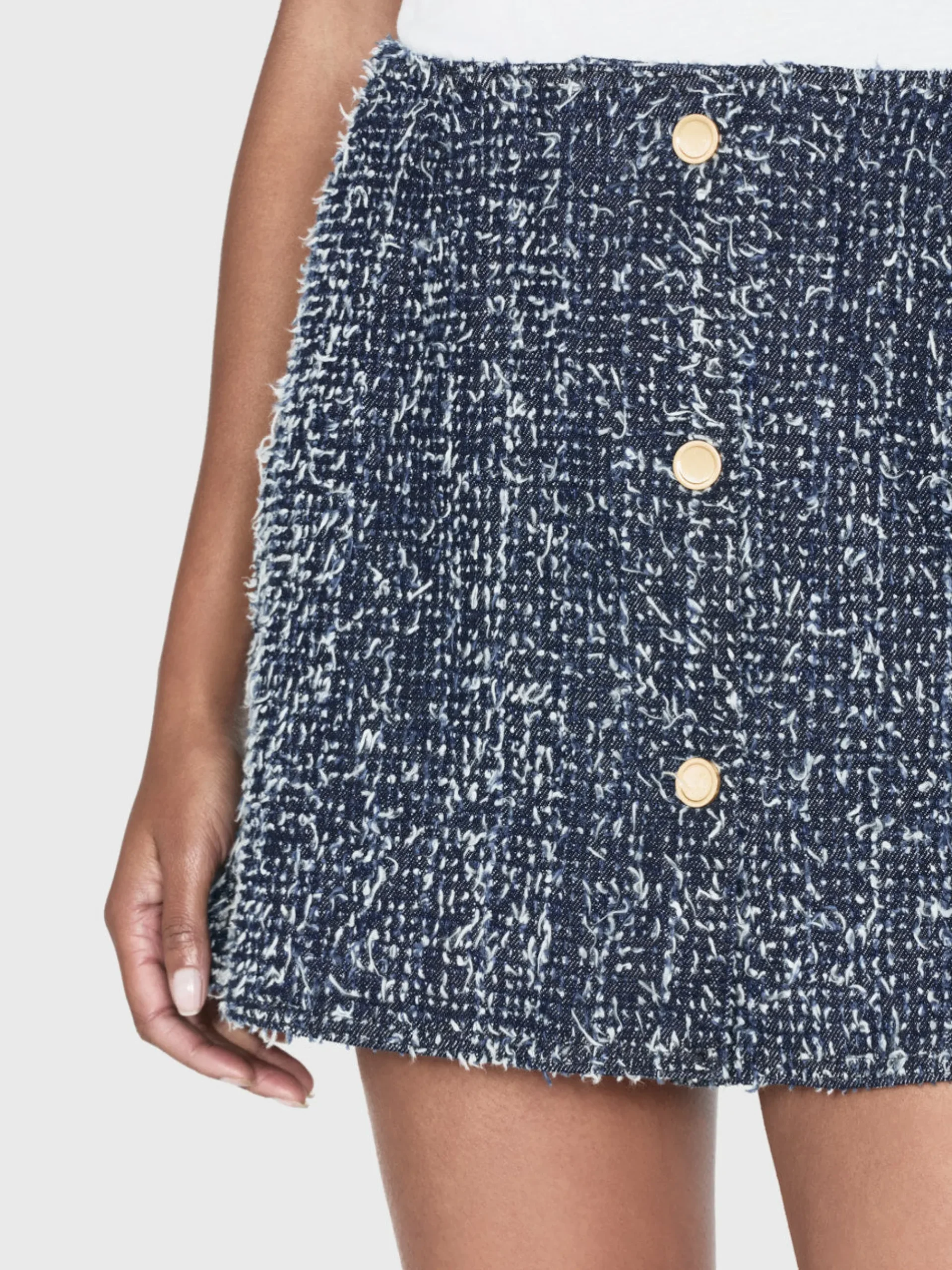 Women FRAME Denim Boucle Skirt in