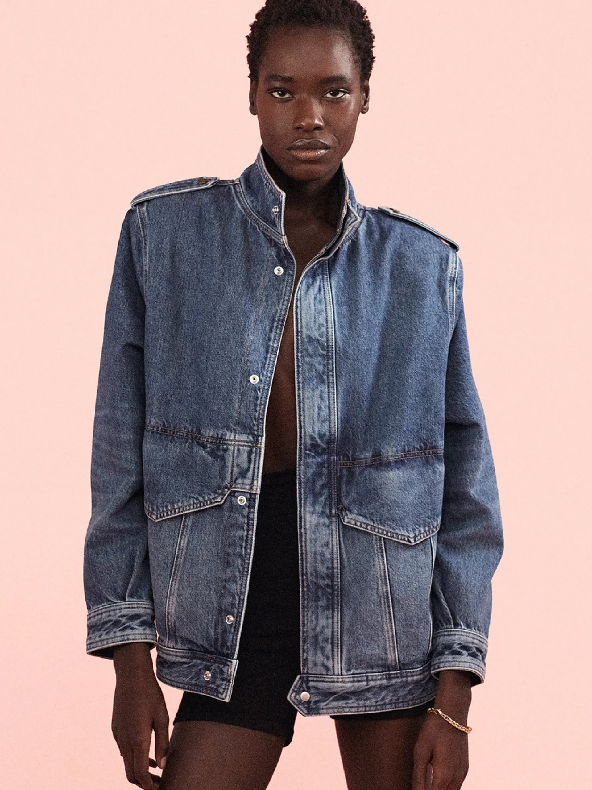 Women FRAME Denim Power Jacket in