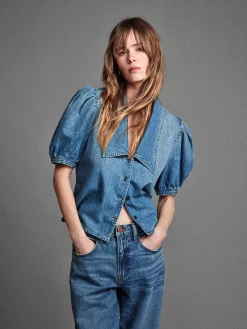 Women FRAME Denim Sailor Blouse in