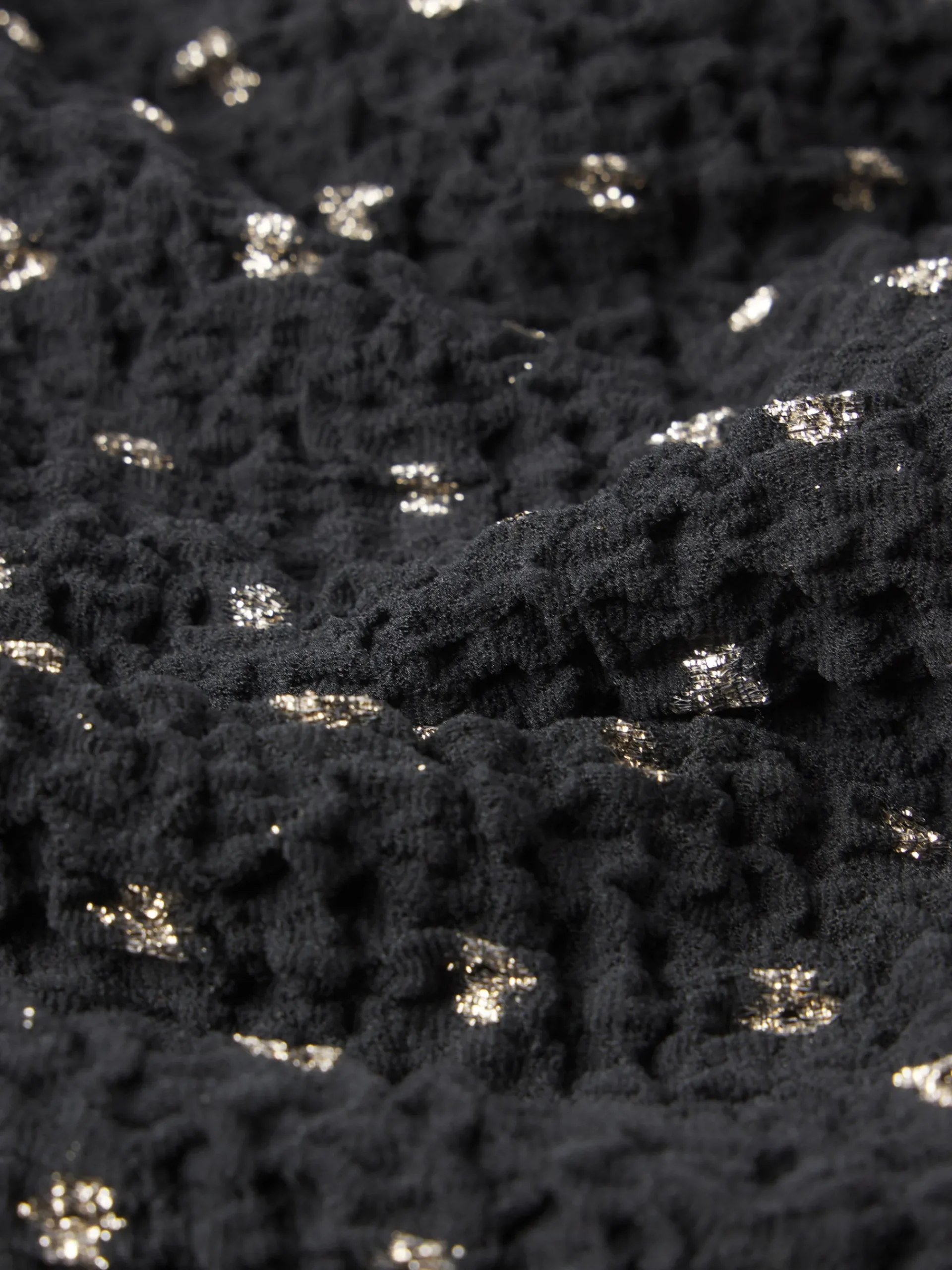 Women FRAME Dotted Stretch Mesh Top in Black Multi