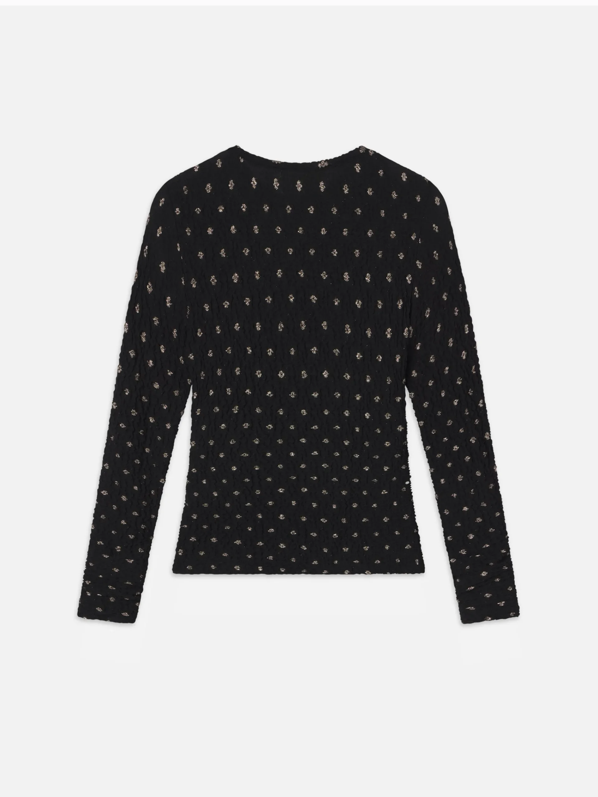 Women FRAME Dotted Stretch Mesh Top in Black Multi