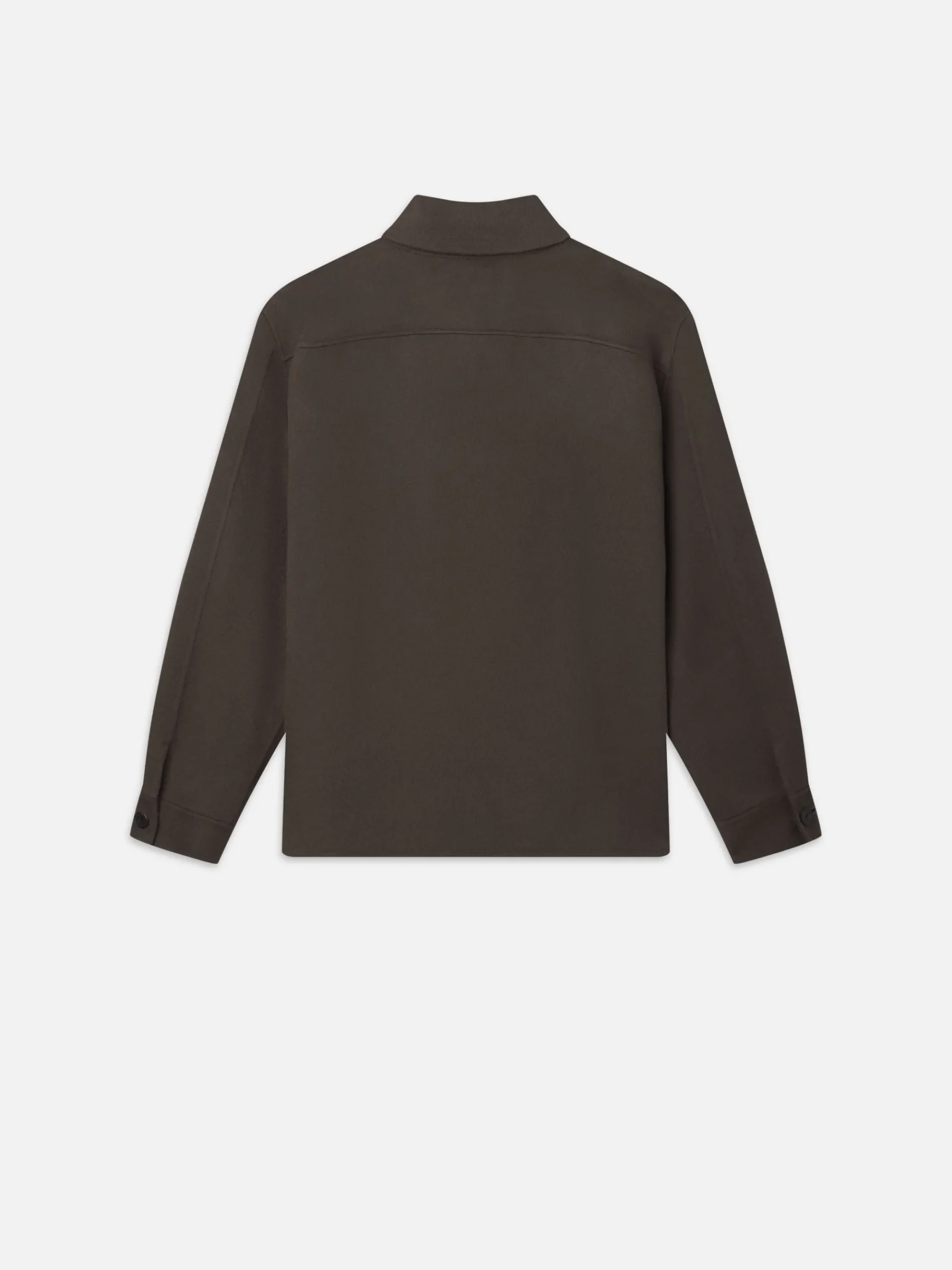 FRAME Double Face Shirt Jacket in Dark Taupe