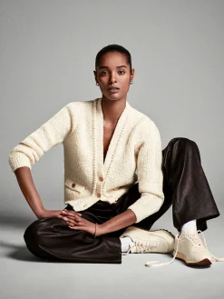 Women FRAME Double Pocket Cropped Cardi in