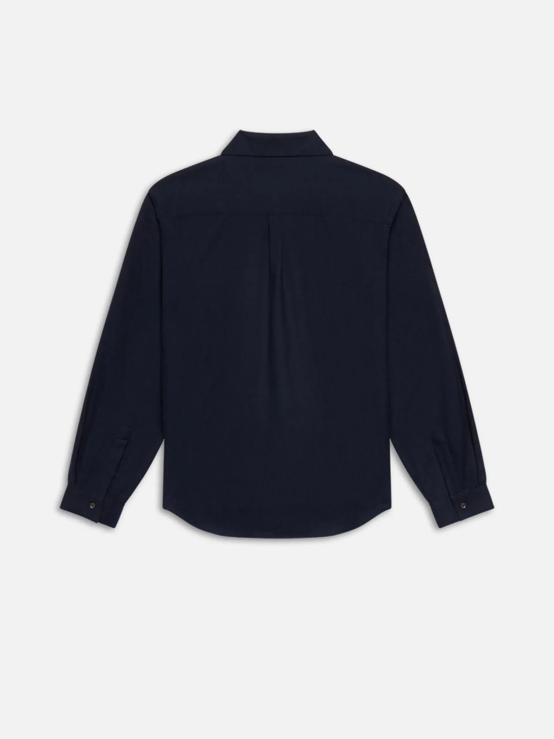 FRAME Double Pocket Wool Blend Shirt in Dark Navy