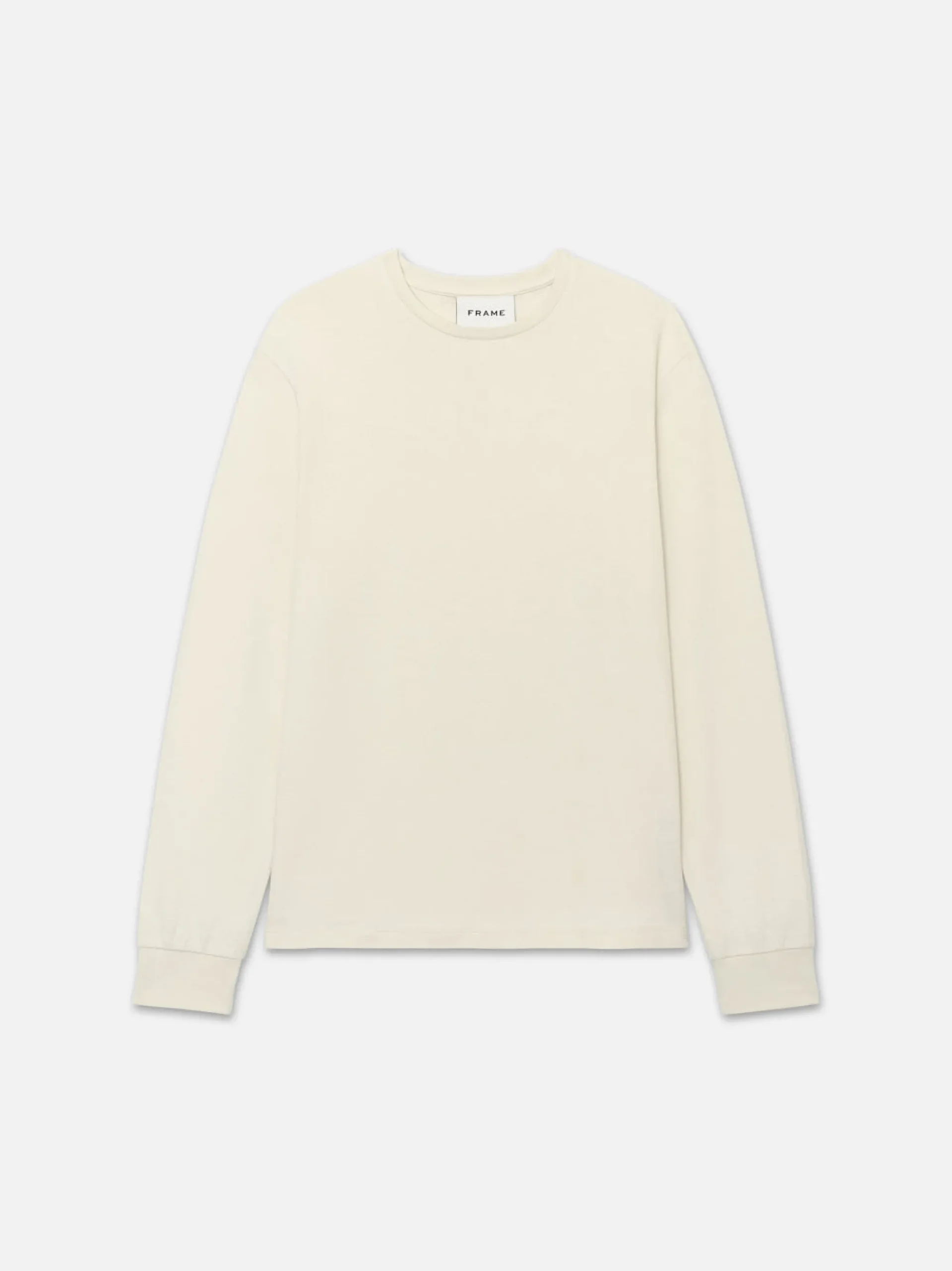 FRAME Duo Fold Crew in White Canvas