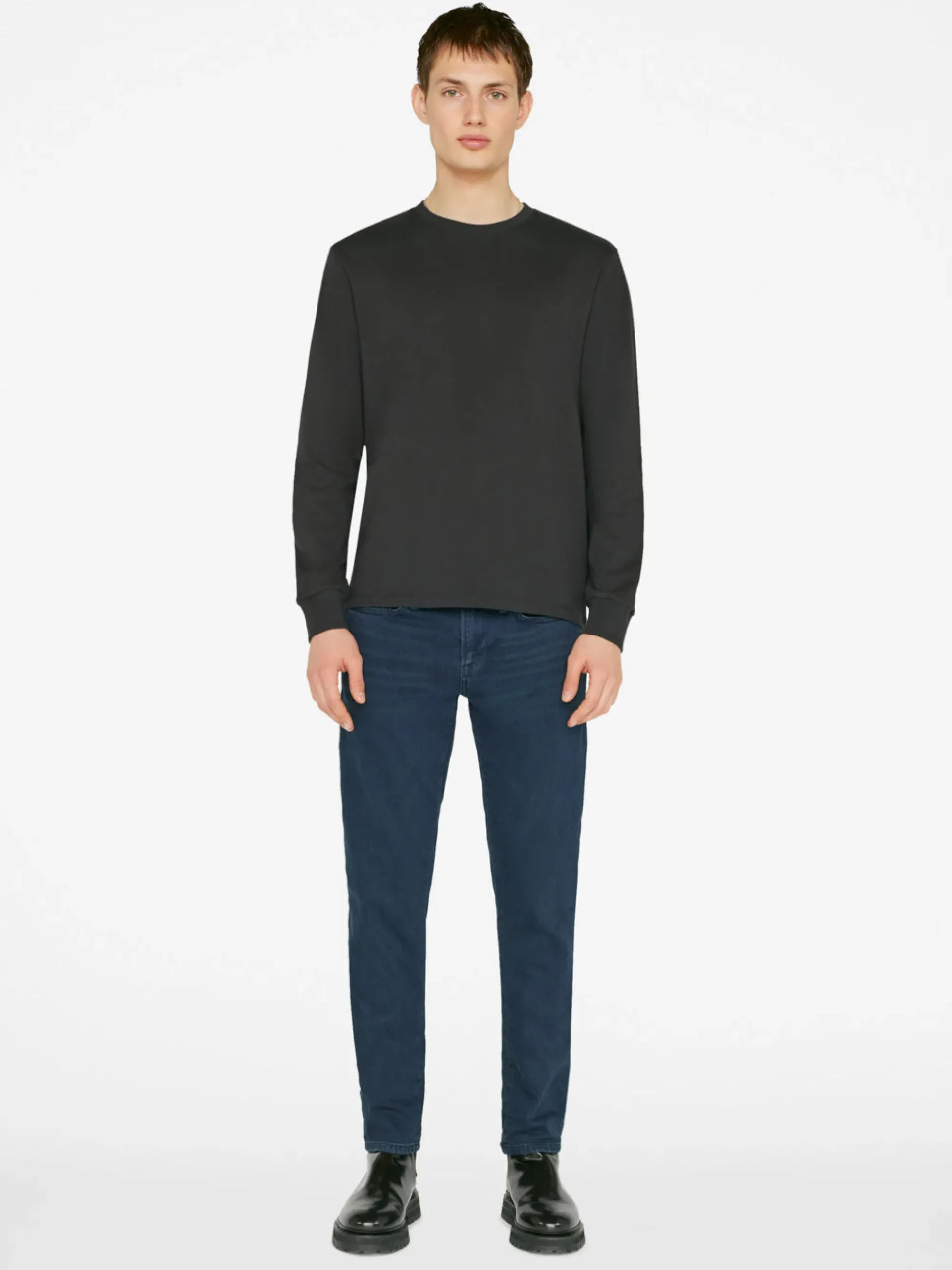 FRAME Duo Fold Long Sleeve Crew in