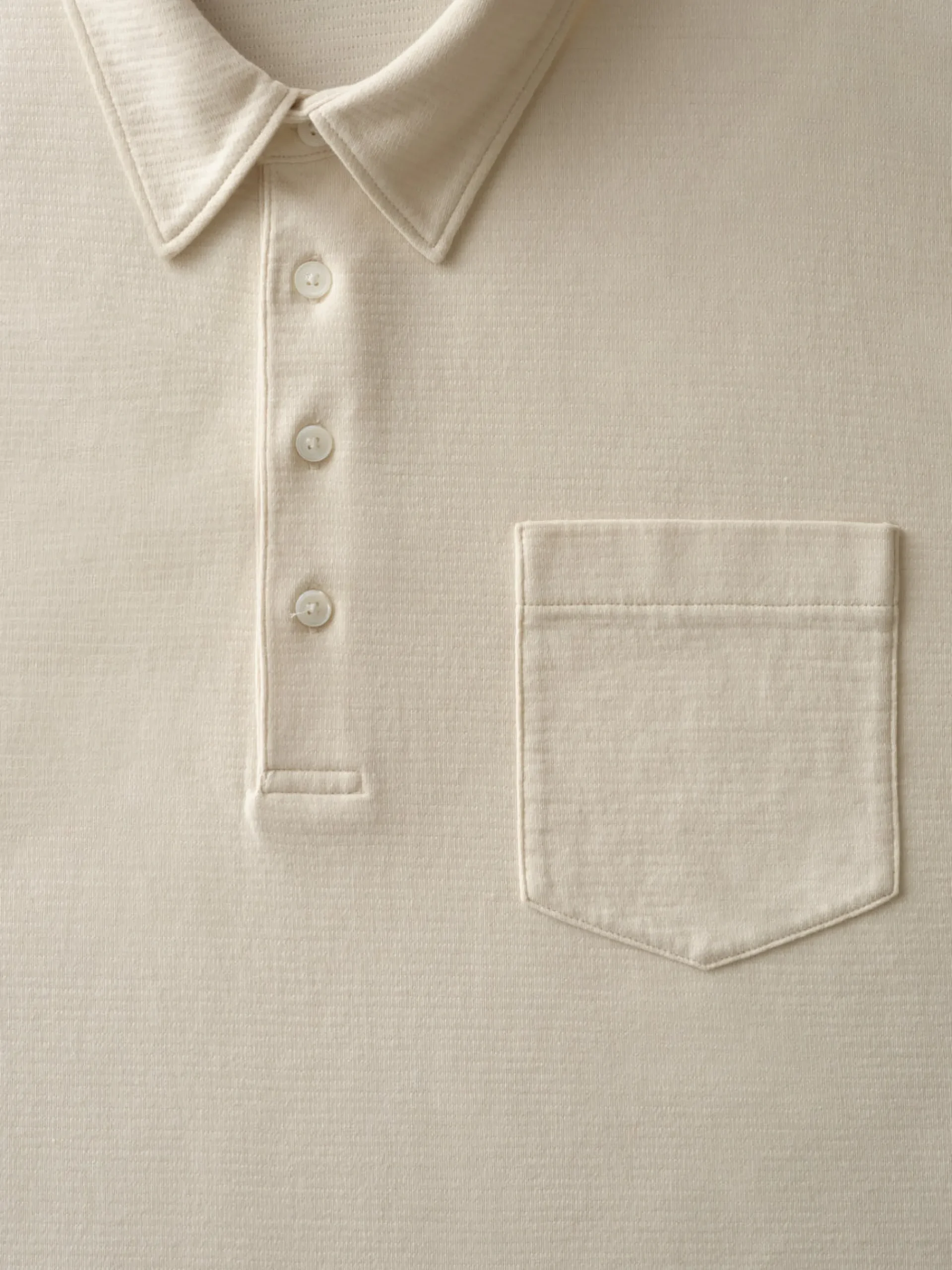 FRAME Duo Fold Polo in White Canvas