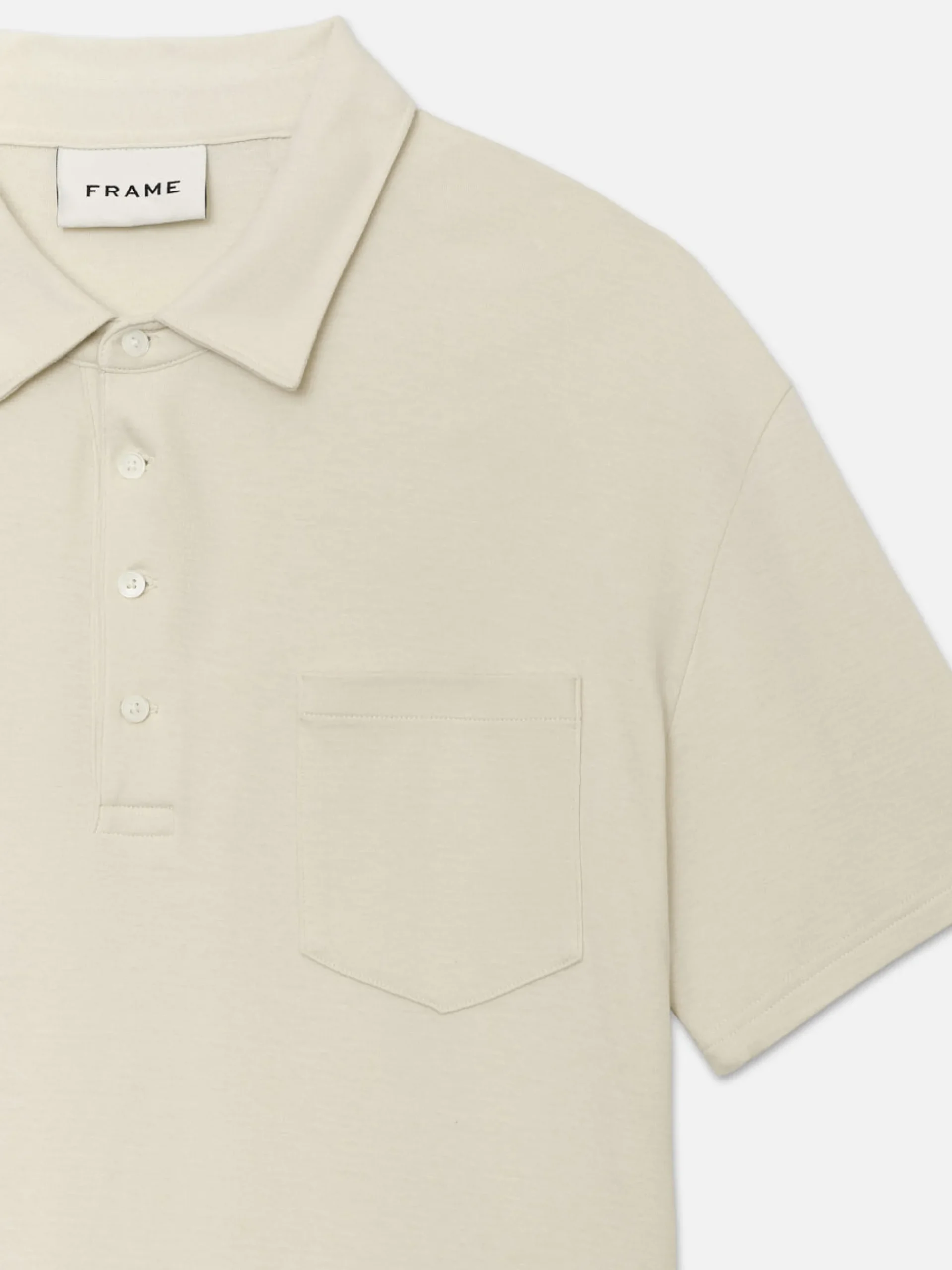 FRAME Duo Fold Polo in White Canvas