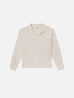 FRAME Duo Fold Relaxed Shirt in White Sand