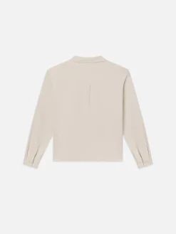 FRAME Duo Fold Relaxed Shirt in White Sand