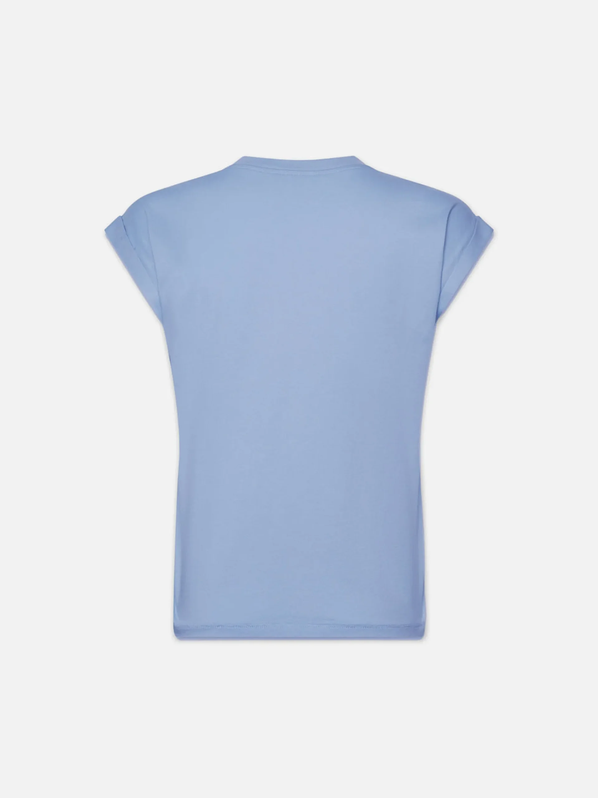 Women FRAME Easy V-Neck Tee in Light Blue