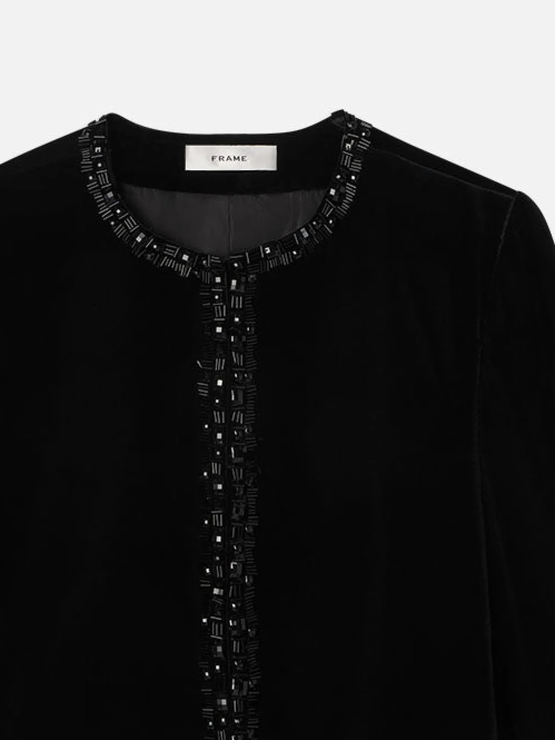 Women FRAME Embellished Velvet Jacket in